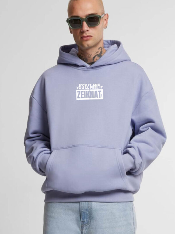 Hoodie heavy oversized blauw - S*ck it
