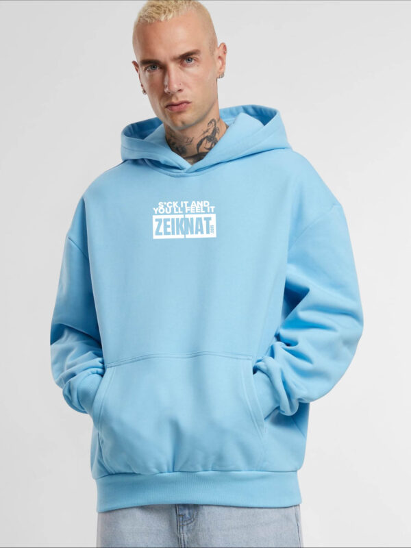 Hoodie heavy oversized blauw – S*ck it