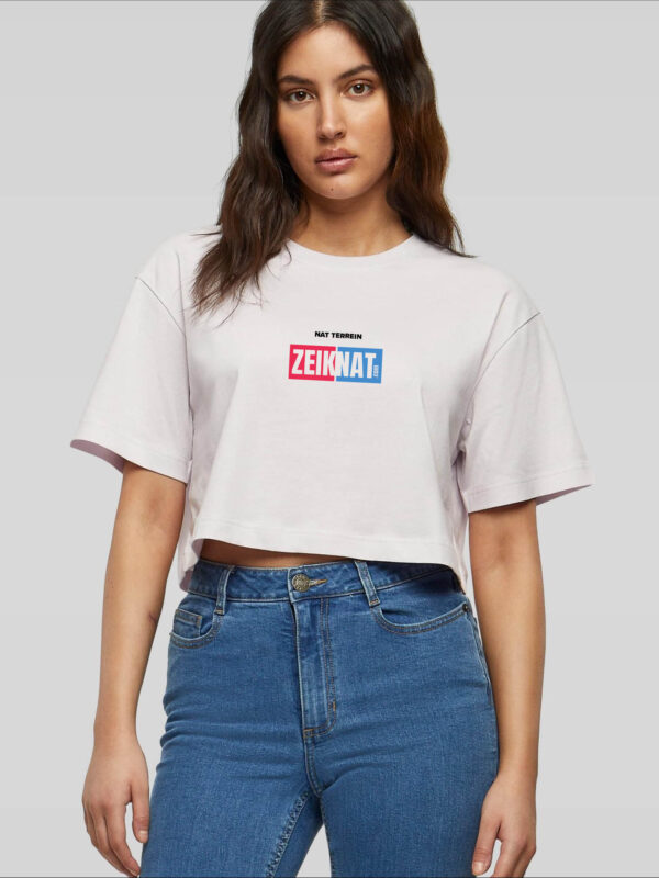 Crop top oversized - Nat terrein