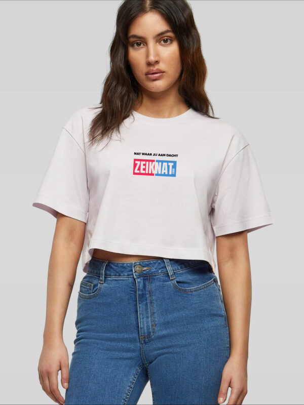 Shirt crop oversized wit - nat waar jij aan dacht