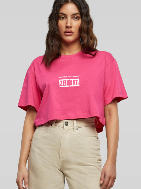 Crop oversized roze - Nat waar jij aan dacht