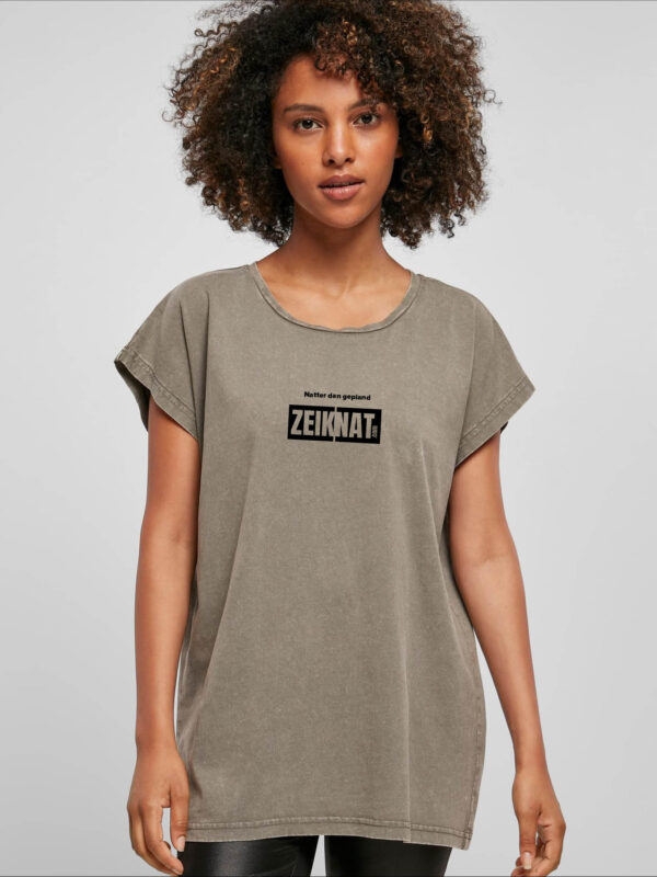 T-shirt acid washed groen - Natter dan gepland