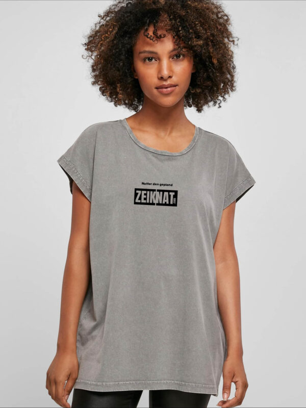 T-shirt acid washed grijs - Natter dan gepland