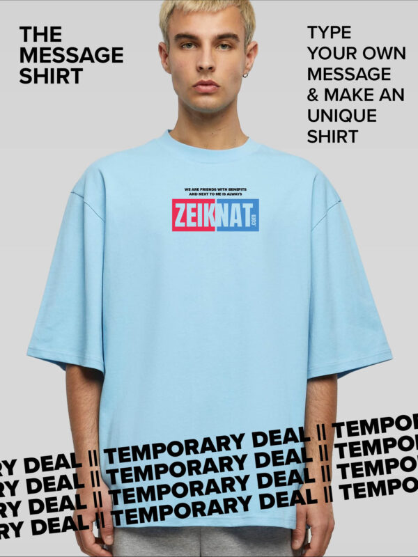 T-shirt oversized blauw - Special deal
