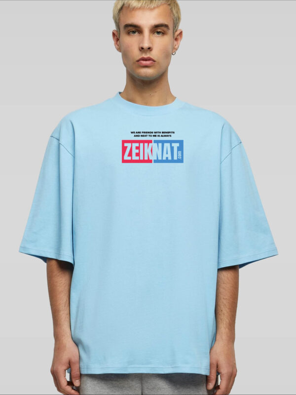 T-shirt oversized blauw - we are friends