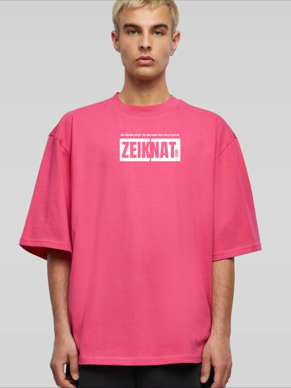 T-shirt oversized roze - Sit down next to me