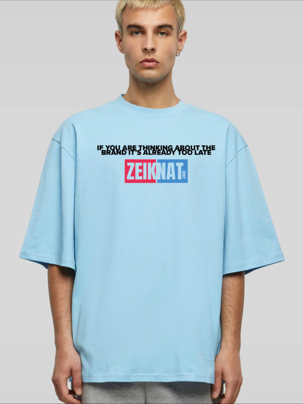 T-shirt oversized lichtblauw - If you are thinking