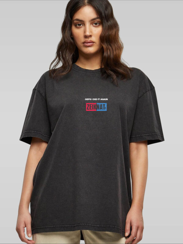 T-shirt oversized zwart - Oeps i did it again