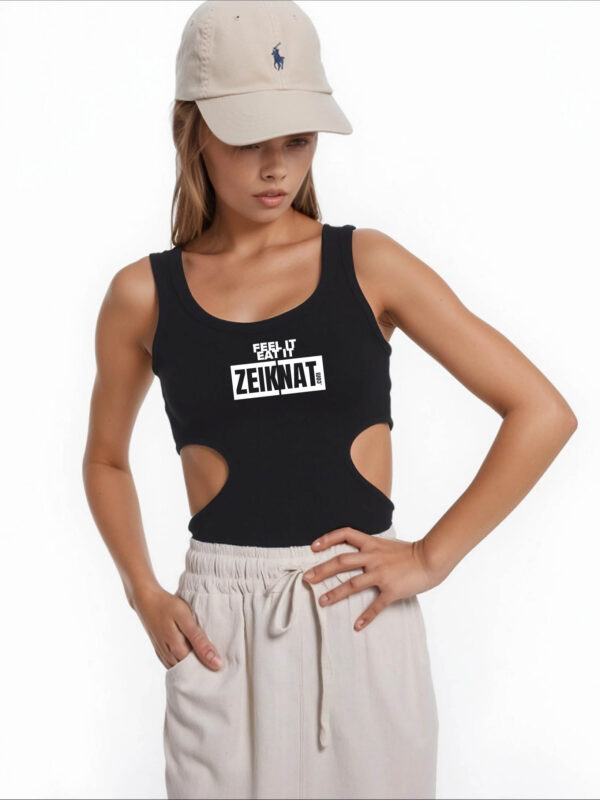 Top zwart open - Feel it