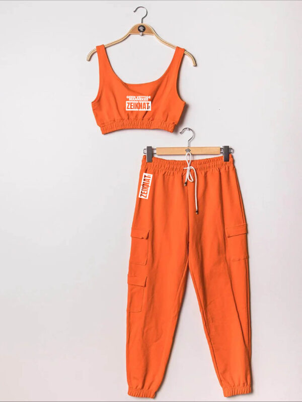 Croc top + broek oranje