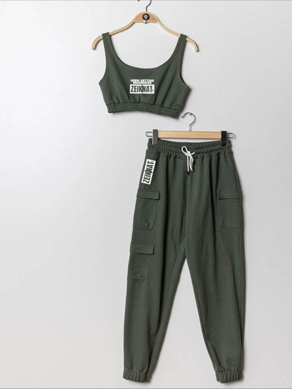 Croc top + broek kaki