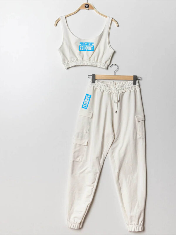 Croc top + broek wit