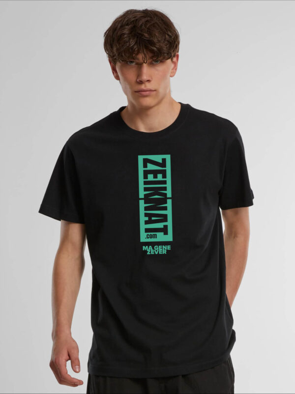 T-shirt zwart (groen) - Ma gene zever