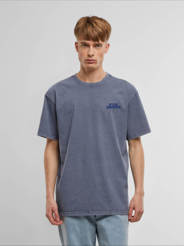 T-shirt oversized blauw - F*ck droog
