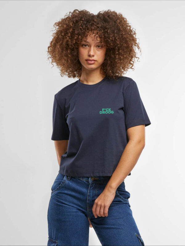 T-shirt blauw (groen) - F*ck droog